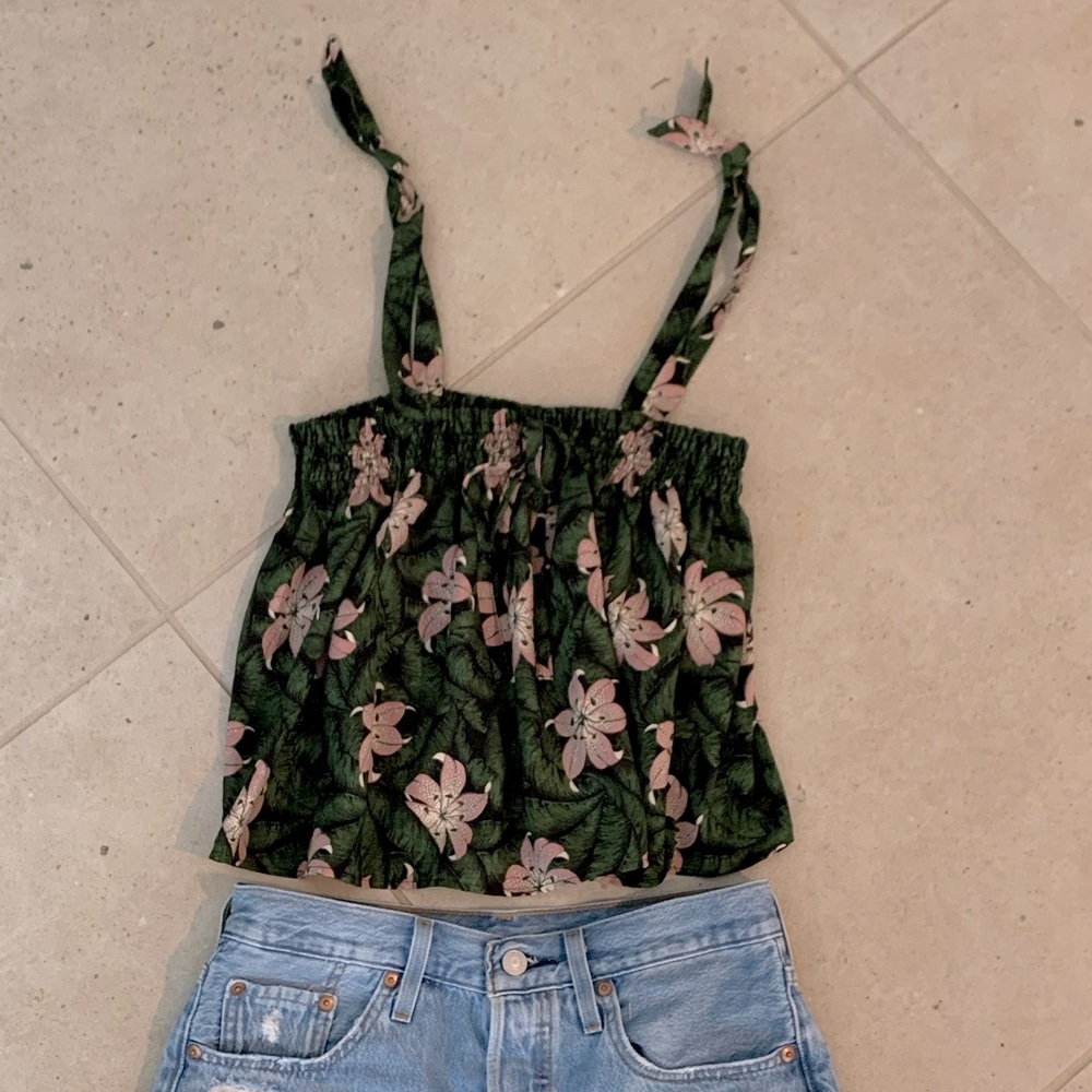 Topshop 4 adjustable crop blouse